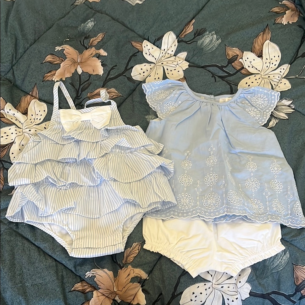 Little Me Ruffle bubble, shirt and bloomers size 18 months NWOT